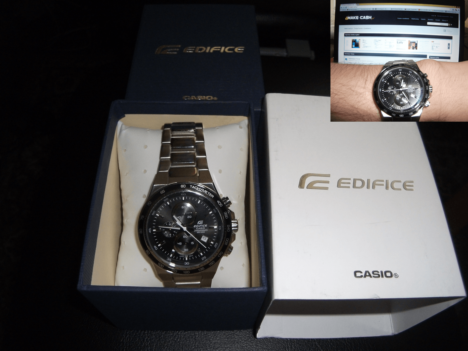 Zegarek męski CASIO EDIFICE EF-546D-1A1VEF wygrany w konkursie AstroCash na FB