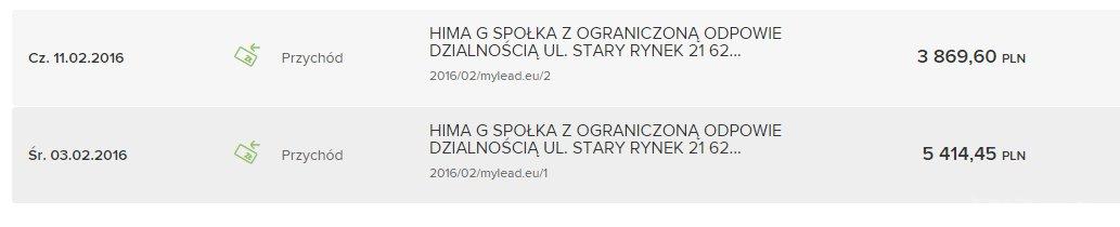 Dwie wypłaty z MyLead.eu :)