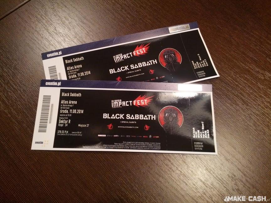 Bilety na koncert Black Sabbath \m/