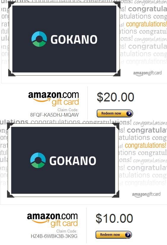 Gift Cardy Amazon.com od Gokano