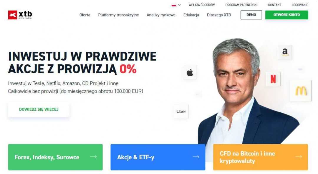 Inwestuj w prawdziwe akcje z XTB