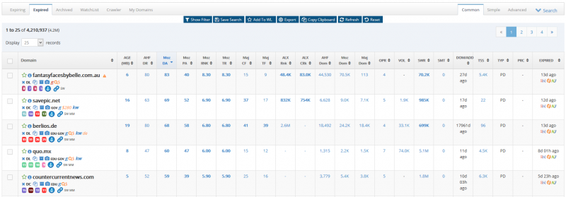 domcop.com - wyszukiwanie wygasłych domen