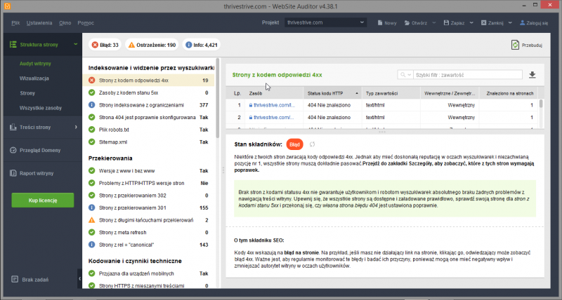 website auditor - opinia