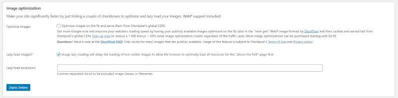 ShortPixel w autoptimize