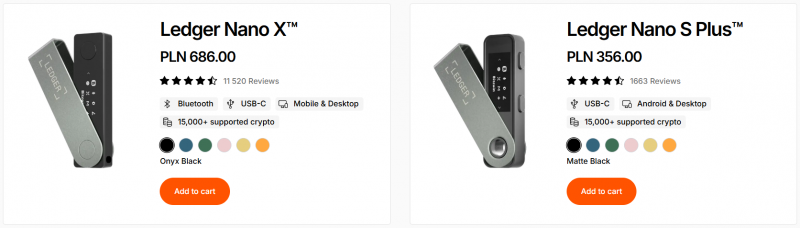 Ledger nano X vs Ledger nano S plus