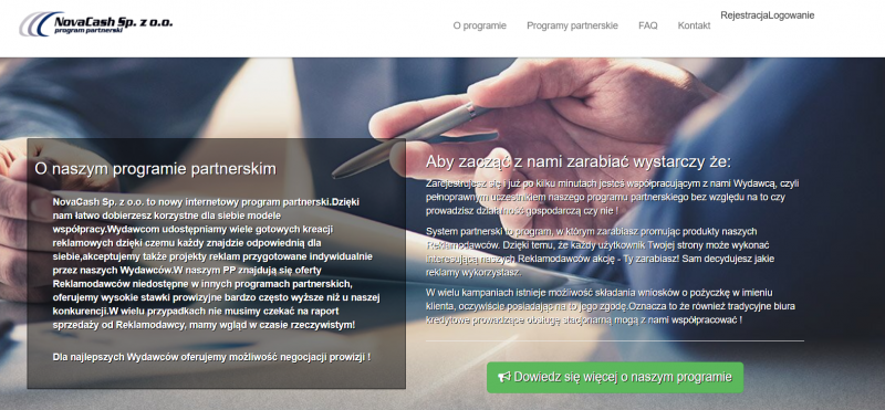 novacash - sieć afiliacyjna - opinie, recenzja