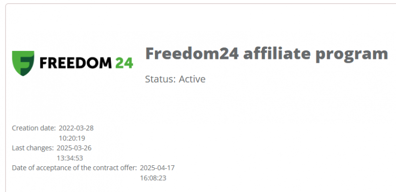 program partnerski i afiliacja freedom24 - opinie