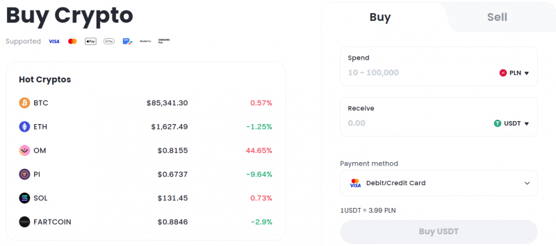 gate.io - jak kupić kryptowaluty