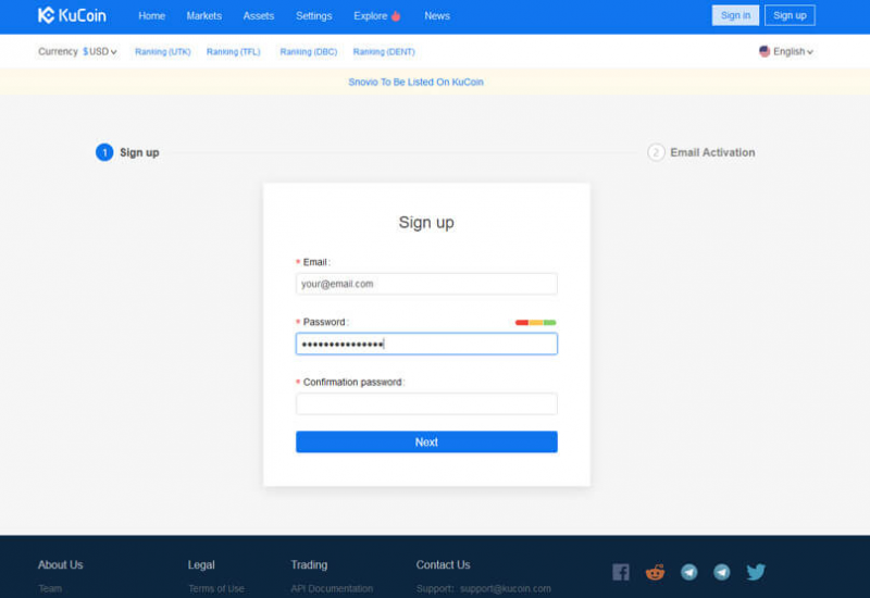 kucoin rejestracja - giełda kryptowalut - handel krypto