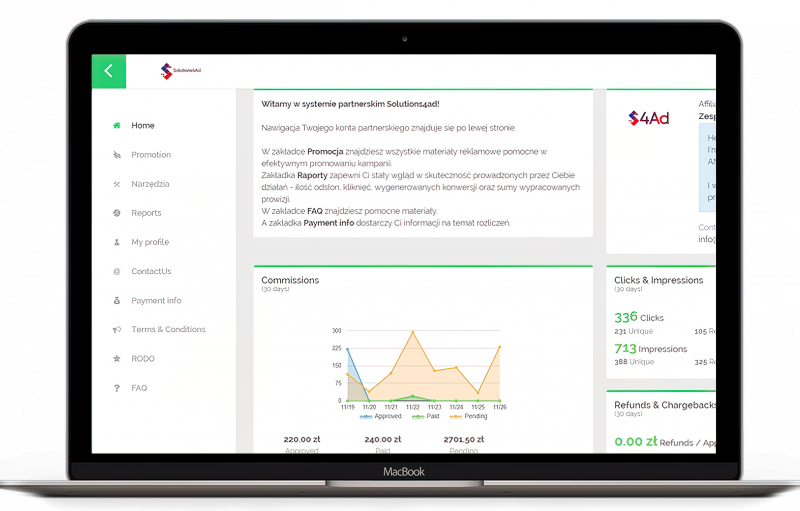 solutions4ad.com - panel wydawcy - sieć afiliacyjna