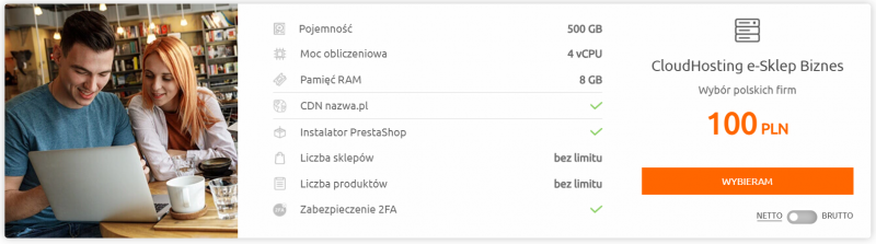Hosting Cloud E-sklep - nazwa.pl