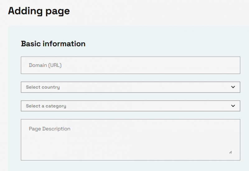 contentation - opinie i recenzje - dodawanie strony