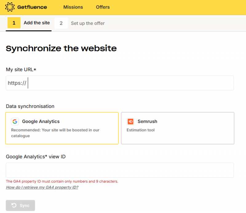 getfluence - dodawanie strony - opinie i recenzja