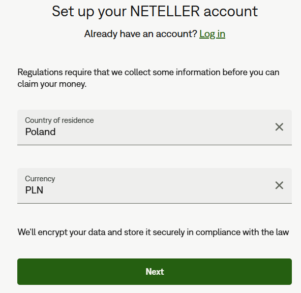 neteller - rejestracja