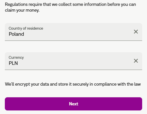 Skrill - rejestracja konta