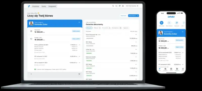 infakt - widok panelu - opinie