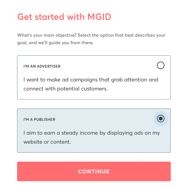 mgid.com - rejestracja konta