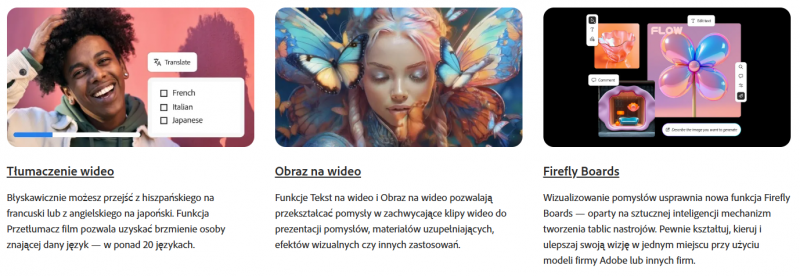 adobe firefly - możliwości generatora ai