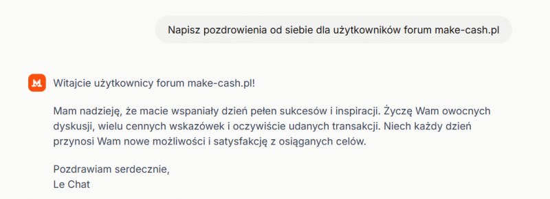 Mistral - opinie o le chat