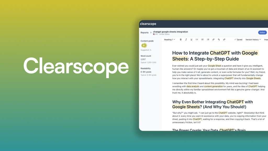 Więcej informacji o „Clearscope - opis i opinie - zestaw narzędzi SEO typu content optimization”