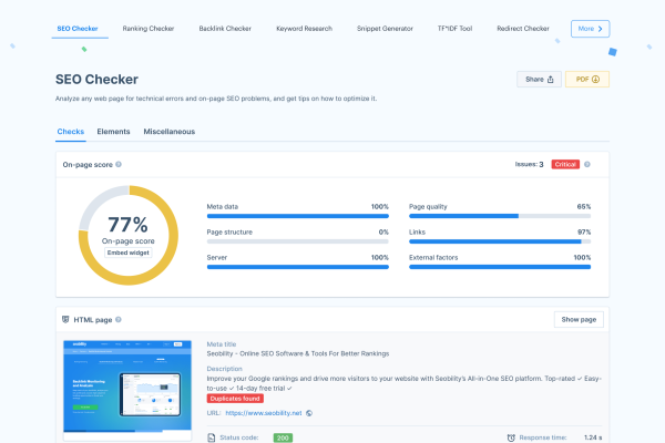 Seobility - audyt seo