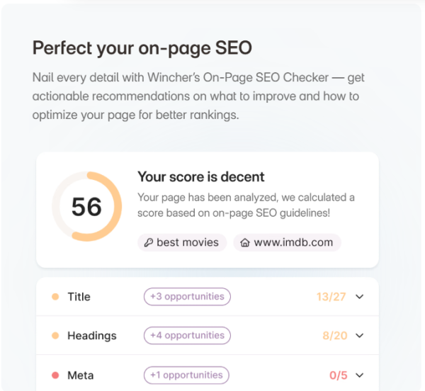 Wincher - optymalizacja SEO