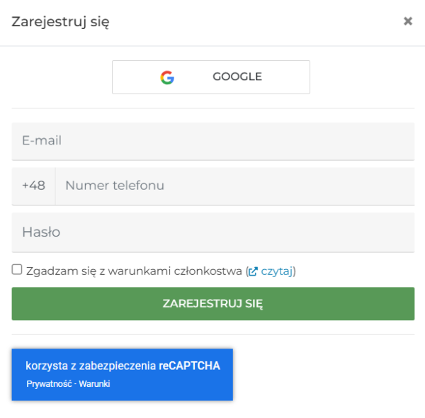 national sample - rejestracja