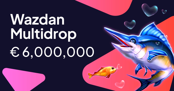 Baner Wazdan Multidrop z rybą i informacją o nagrodzie 6 000 000 euro