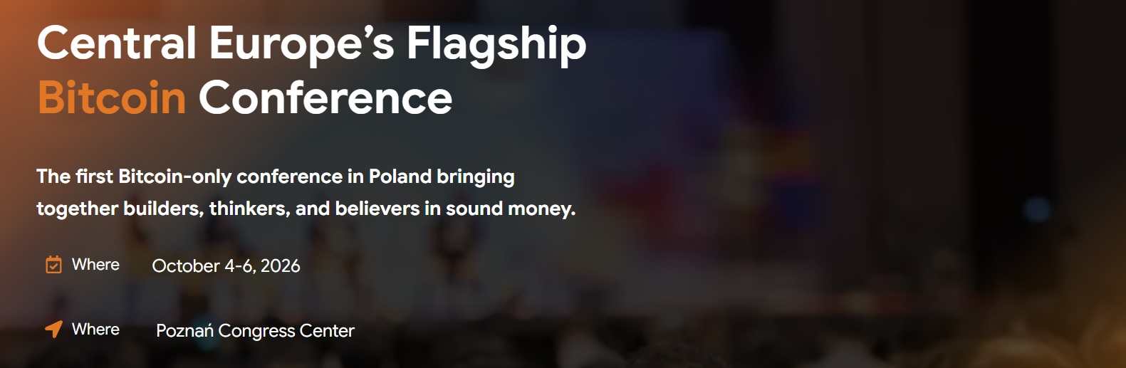 Bitcoin Poland Conference 2026 w Poznaniu (Polska)