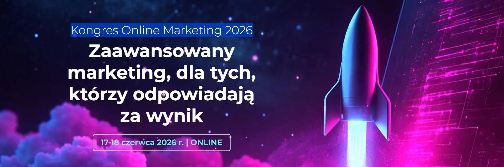 Kongres Online Marketing 2026 - wystąpienia online dla profesjonalistów