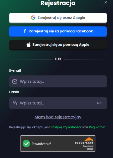 freecash - rejestracja konta w serwisie