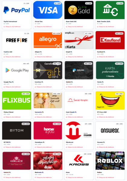 grabpoints.com - formy wypłaty