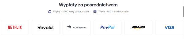 Earnstar - formy wypłaty pieniędzy