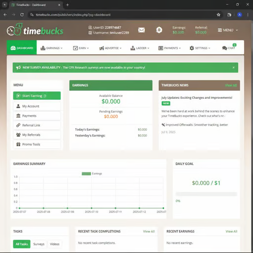 timebucks.com - zarabianie na płatnych zadaniach online